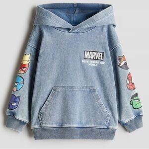 MARVEL WASHED-LOOK PRINTED HOODIE